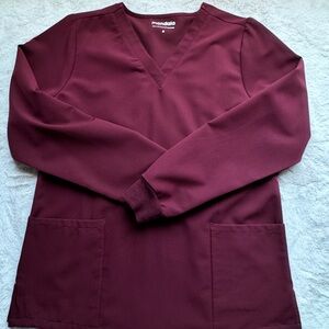 Mandala Women's Long Sleeve Top - Burgundy